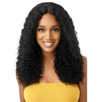 Glamourtress, wigs, weaves, braids, half wigs, full cap, hair, lace front, hair extension, nicki minaj style, Brazilian hair, remy hair, Lace Front Wigs, Outre The Daily Wig 100% Unprocessed Human Wet & Wavy Lace Part Wig - WW NATURAL DEEP 22