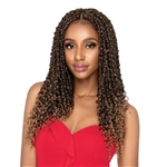 Glamourtress, wigs, weaves, braids, half wigs, full cap, hair, lace front, hair extension, nicki minaj style, Brazilian hair, crochet, hairdo, wig tape, remy hair, Outre Synthetic X-Pression Twisted Up Crochet Braids - PASSION WATERWAVE FEED TWIST 18