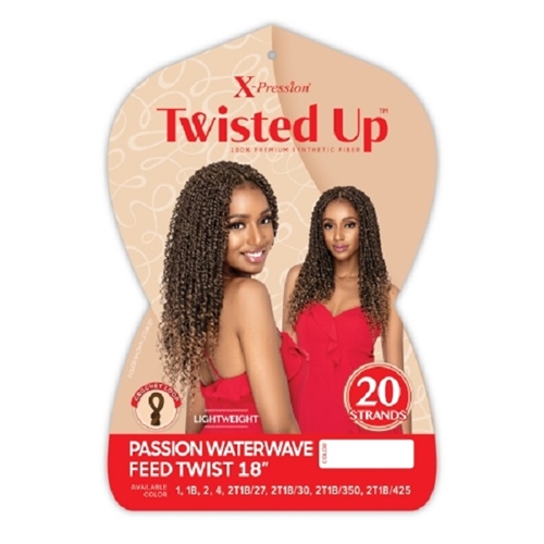 Outre Synthetic X-Pression Twisted Up Crochet Braids - PASSION WATERWAVE  FEED TWIST 18