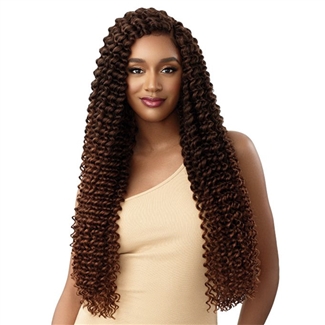 Glamourtress, wigs, weaves, braids, half wigs, full cap, hair, lace front, hair extension, nicki minaj style, Brazilian hair, crochet, hairdo, wig tape, remy hair, Outre X-Pression Twisted Up Crochet Braids 3X - SUMMER DEEP WAVE 26" SUPER LONG