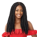 Glamourtress, wigs, weaves, braids, half wigs, full cap, hair, lace front, hair extension, nicki minaj style, Brazilian hair, crochet, hairdo, wig tape, remy hair, Outre X-Pression Twisted Up Pre-Plucked 4x4 Swiss Braid Lace Front Wig - BUTTERFLY LOCS 22