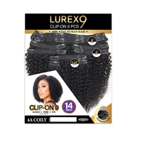 Zury Lurex 100% Remy Human Hair Clip-On 9PCS - 4A COILY