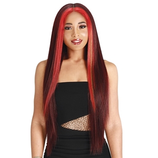 Glamourtress, wigs, weaves, braids, half wigs, full cap, hair, lace front, hair extension, nicki minaj style, Brazilian hair, crochet, hairdo, wig tape, remy hair, Zury Sis Human Hair Blend Natural Mix Glueless Lace Front Wig - PM LF HD NAS