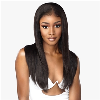 Glamourtress, wigs, weaves, braids, half wigs, full cap, hair, lace front, hair extension, nicki minaj style, Brazilian hair, crochet, hairdo, wig tape, remy hair, Lace Front Wigs, Sensationnel 100% Virgin Human Hair 12A Lace Front Wig - Straight 24
