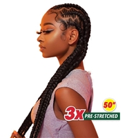 Glamourtress, wigs, weaves, braids, half wigs, full cap, hair, lace front, hair extension, nicki minaj style, Brazilian hair, crochet, hairdo, wig tape, remy hair, Lace Front Wigs, Sensationnel Synthetic Braid - 3X X-PPRESSION PRE-STRETCHED BRAID 50