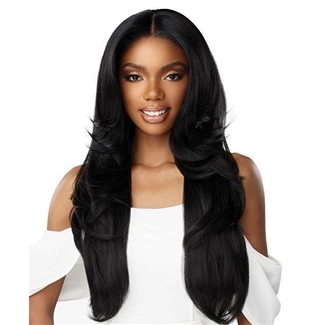 Glamourtress, wigs, weaves, braids, half wigs, full cap, hair, lace front, hair extension, nicki minaj style, Brazilian hair, crochet, hairdo, wig tape, remy hair, Lace Front Wigs, Sensationnel Barelace Synthetic Hair 13x6 Glueless Lace Wig - 13X6 UNIT 7