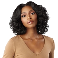 Glamourtress, wigs, weaves, braids, half wigs, full cap, hair, lace front, hair extension, nicki minaj style, Brazilian hair, crochet, hairdo, wig tape, remy hair, Sensationnel Curls Kinks & Co Synthetic Hair 136 Glueless HD Lace Wig - KINKY BODY WAVE 14