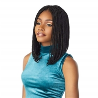 Glamourtress, wigs, weaves, braids, half wigs, full cap, hair, lace front, hair extension, nicki minaj style, Brazilian hair, crochet, hairdo, wig tape, Sensationnel Synthetic Cloud 9 Swiss Lace What Lace 4x4 Frontal HD Lace Wig - SENEGAL TWIST BOB