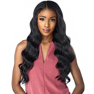 Glamourtress, wigs, weaves, braids, half wigs, full cap, hair, lace front, hair extension, nicki minaj style, Brazilian hair, crochet, hairdo, Sensationnel Synthetic Cloud9 Swiss Lace What Lace 360 13x4 Frontal Lace Wig - AKEELY HIGHBUN