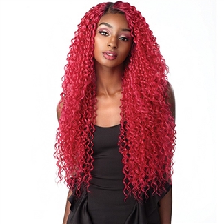 Glamourtress, wigs, weaves, braids, half wigs, full cap, hair, lace front, hair extension, nicki minaj style, Brazilian hair, crochet, hairdo, wig tape, remy hair, Sensationnel Synthetic Hair Empress Natural Center Part Lace Front Wig - DARCIE