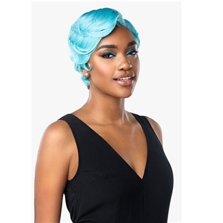 Glamourtress, wigs, weaves, braids, half wigs, full cap, hair, lace front, hair extension, nicki minaj style, Brazilian hair, crochet, hairdo, wig tape, remy hair, Lace Front Wigs, Sensationnel Shear Muse Synthetic Hair Empress Lace Front Wig - MACI