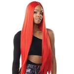 Glamourtress, wigs, weaves, braids, half wigs, full cap, hair, lace front, hair extension, nicki minaj style, Brazilian hair, crochet, hairdo, wig tape, remy hair, Sensationnel Shear Muse Red Krush Synthetic Hair Empress HD Lace Front Wig - SALISHA