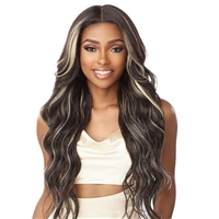 Glamourtress, wigs, weaves, braids, half wigs, full cap, hair, lace front, hair extension, nicki minaj style, Brazilian hair, crochet, hairdo, wig tape, remy hair, Sensationnel Human Hair Blend Butta HD Lace Front Wig - BUTTA UNIT 34