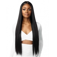 Glamourtress, wigs, weaves, braids, half wigs, full cap, hair, lace front, hair extension, nicki minaj style, Brazilian hair, crochet, hairdo, wig tape, remy hair, Lace Front Wigs, Sensationnel Human Hair Blend Butta HD Lace Front Wig - STRAIGHT 32