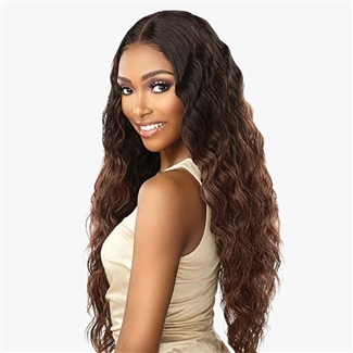 Glamourtress, wigs, weaves, braids, half wigs, full cap, hair, lace front, hair extension, nicki minaj style, Brazilian hair, crochet, hairdo, wig tape, remy hair, Lace Front Wigs, Sensationnel Human Hair Blend Butta HD Lace Front Wig - BUTTA UNIT 26