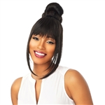 Glamourtress, wigs, weaves, braids, half wigs, full cap, hair, lace front, hair extension, nicki minaj style, Brazilian hair, crochet, hairdo, wig tape, remy hair, Lace Front Wigs, Remy Hair, Sensationnel Synthetic Instant Bun with Bangs - DANI