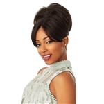 Glamourtress, wigs, weaves, braids, half wigs, full cap, hair, lace front, hair extension, nicki minaj style, Brazilian hair, crochet, hairdo, wig tape, remy hair, Lace Front Wigs, Remy Hair, Sensationnel Synthetic Instant Bun with Bangs - EVONNE