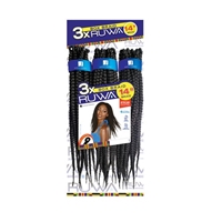 Glamourtress, wigs, weaves, braids, half wigs, full cap, hair, lace front, hair extension, nicki minaj style, Brazilian hair, crochet, hairdo, wig tape, remy hair, Lace Front Wigs, Sensationnel Ruwa Synthetic Pre-Looped Braid - 3x RUWA BOX BRAID 14