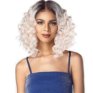 Glamourtress, wigs, weaves, braids, half wigs, full cap, hair, lace front, hair extension, nicki minaj style, Brazilian hair, crochet, hairdo, wig tape, remy hair, Sensationnel Synthetic Cloud 9 Swiss Lace What Lace 13x6 Frontal HD Lace Wig - KAMILE