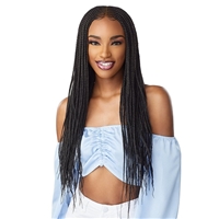 Glamourtress, wigs, weaves, braids, half wigs, full cap, hair, lace front, hair extension, nicki minaj style, Brazilian hair, crochet, hairdo, wig tape, Sensationnel Cloud 9 4x5 Lace Parting 100% Hand-Braided HD Swiss Lace Wig - CENTER PART FEED-IN 28