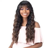 Glamourtress, wigs, weaves, braids, half wigs, full cap, hair, lace front, hair extension, nicki minaj style, Brazilian hair, crochet, hairdo, wig tape, remy hair, Lace Front Wigs, Remy Hair, Human Hair, Freetress Equal Synthetic Arched Bang Wig - A 002