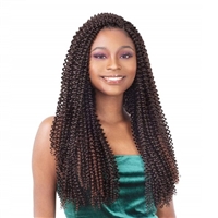 Glamourtress, wigs, weaves, braids, half wigs, full cap, hair, lace front, hair extension, nicki minaj style, Brazilian hair, crochet, hairdo, wig tape, remy hair, Lace Front Wigs, Remy Hair, Freetress Synthetic Crochet Braid - SPARKLING CURL 18