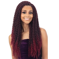 Glamourtress, wigs, weaves, braids, half wigs, full cap, hair, lace front, hair extension, nicki minaj style, Brazilian hair, crochet, hairdo, wig tape, remy hair, Lace Front Wigs, Remy Hair, Freetress Synthetic Braid - 3X TAHITI WATER CURL 16