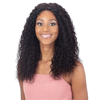 Glamourtress, wigs, weaves, braids, half wigs, full cap, hair, lace front, hair extension, nicki minaj style, Brazilian hair, crochet, hairdo, wig tape, remy hair, Shake-N-Go Girlfriend 100% Virgin Human Hair HD Lace Front Wig - WATER CURL 18