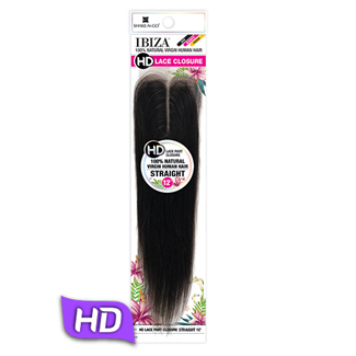 Glamourtress, wigs, weaves, braids, half wigs, full cap, hair, lace front, hair extension, nicki minaj style, Brazilian hair, crochet, hairdo, wig tape, remy hair, Shake N Go IBIZA 100% Virgin Human Hair 2.25" x 4.5" HD Lace Closure - STRAIGHT 12