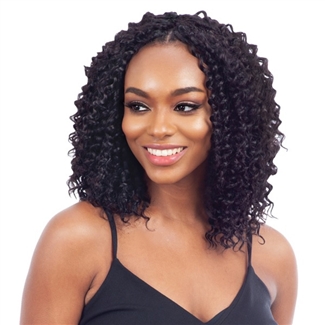 Glamourtress, wigs, weaves, braids, half wigs, full cap, hair, lace front, hair extension, nicki minaj style, Brazilian hair, crochet, hairdo, wig tape, remy hair, Lace Front Wigs, Remy Hair, Naked 100% Human Hair Crochet Braid Pre Loop Type DEEP CURL 12