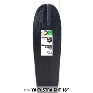 Glamourtress, wigs, weaves, braids, half wigs, full cap, hair, lace front, hair extension, nicki minaj style, Brazilian hair, crochet, hairdo, wig tape, remy hair, Lace Front Wigs, Organique Mastermix Lace Closure - YAKY STRAIGHT 16