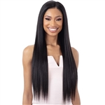 Glamourtress, wigs, weaves, braids, half wigs, full cap, hair, lace front, hair extension, nicki minaj style, Brazilian hair, crochet, hairdo, wig tape, remy hair, Lace Front Wigs, Remy Hair, Organique Synthetic 5 Inch Lace Front Wig - LIGHT YAKY STRAIGHT