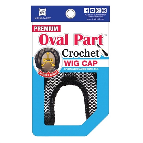 Shake N Go Premium Oval Part Crochet Wig Cap