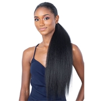 Glamourtress, wigs, weaves, braids, half wigs, full cap, hair, lace front, hair extension, nicki minaj style, Brazilian hair, crochet, hairdo, wig tape, remy hair, Lace Front Wigs, Shake-N-Go Synthetic Organique Pony Pro Ponytail - NATURAL YAKY 24"