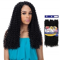 Glamourtress, wigs, weaves, braids, half wigs, full cap, hair, lace front, hair extension, nicki minaj style, Brazilian hair, crochet, hairdo, wig tape, remy hair, Lace Front Wigs, Remy Hair, Freetress Synthetic Pre-Loop Crochet Braid - 3X WATER WAVE 16"