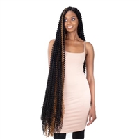 Glamourtress, wigs, weaves, braids, half wigs, full cap, hair, lace front, hair extension, nicki minaj style, Brazilian hair, crochet, hairdo, wig tape, remy hair, Lace Front Wigs, Remy Hair, Freetress Synthetic Braid - WATER WAVE SUPER EXTRA LONG 40"