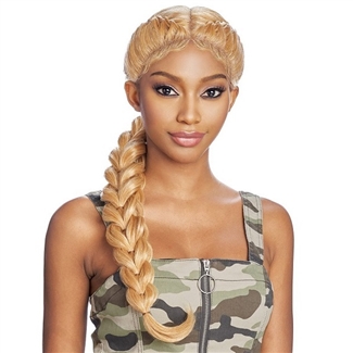 Glamourtress, wigs, weaves, braids, half wigs, full cap, hair, lace front, hair extension, nicki minaj style, Brazilian hair, crochet, hairdo, wig tape, Vanessa Slayd Dual Texture Braids Chic Lace Front Wig - TSB ELSA