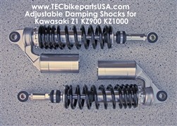 TEC Adjustable Remote Reservoir Shocks for Kawasaki Z1 KZ900 KZ1000 GPZ1100