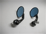 TEC Clamp-On CNC Round Bar End Mirrors for XC and XE - BLACK