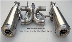 TEC Street Twin and Street Cup D-Cat X-Pipe & Slip-Ons