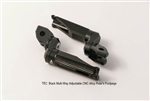 TEC  Black Multi-Way Adjustable CNC Alloy Rider's Footpegs