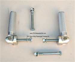 TEC Silver Alloy Passenger Footpeg Kit