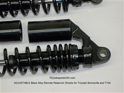 TEC Black Front and Rear Adjustable Suspension Kit for Triumph Bonneville, T100