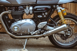 TEC Stainless Slip-On Mufflers for Speed Twin and Thruxton