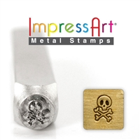 Impress Art Skull and Bones Metal Design Stamp - SGSC1515-A-6MM