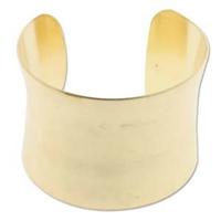Brass 2" Concave Bracelet Metal Stamping Cuff - 1 Piece - SG-CUFF2C