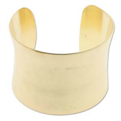 Brass 2" Concave Bracelet Metal Stamping Cuff - 1 Piece - SG-CUFF2C