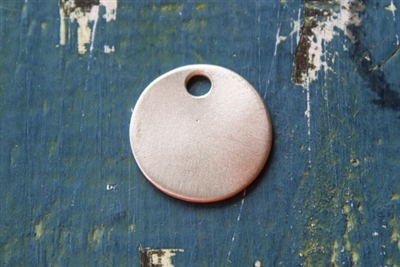 Pewter 1" Circle with Ring Metal Stamping Blank - 1 Piece - SG139.1433