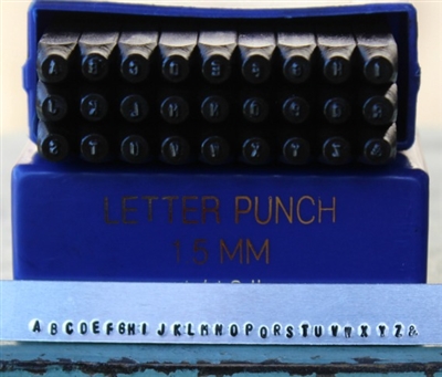 1.5mm Basic Block Font Metal Uppercase Letter Alphabet Stamp Set - SGBB-1.5MM