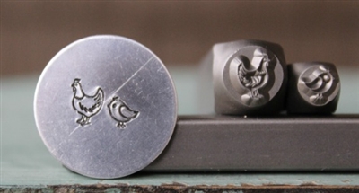 Supply Guy Design - Mother Hen (Chicken) and Chick Metal Design 2 Stamp Set - SGCH-10185